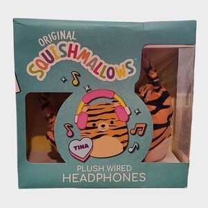 SQUISHMALLOWS Tina The Tiger Plush Wired Headphones